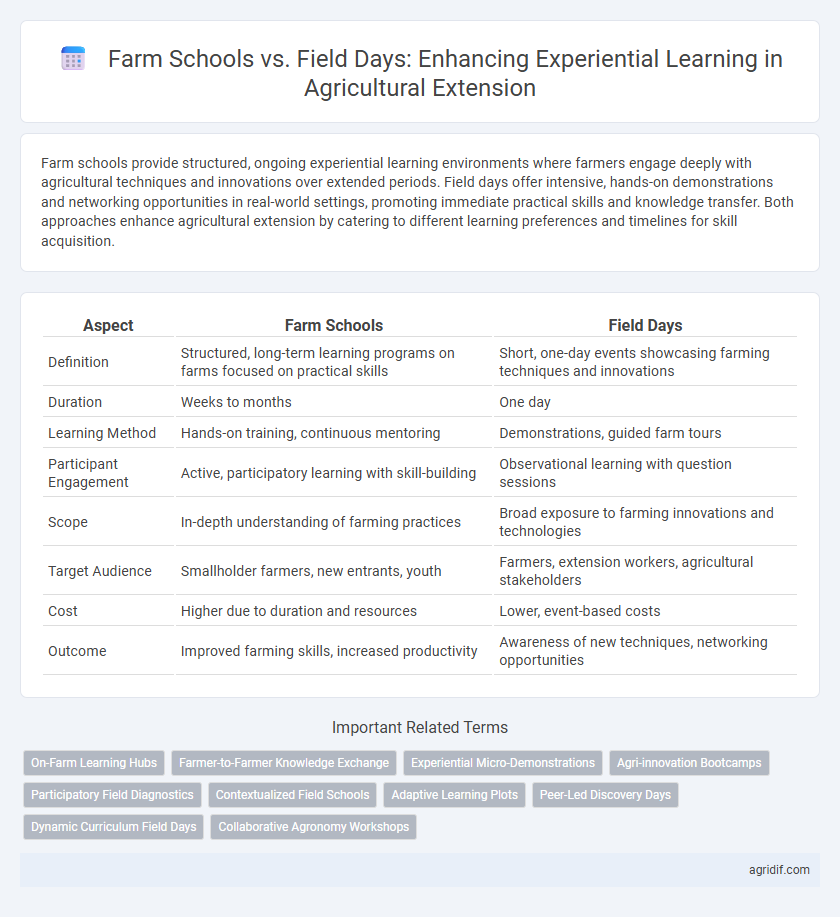 Farm Schools vs. Field Days: Enhancing Experiential Learning in Agricultural Extension