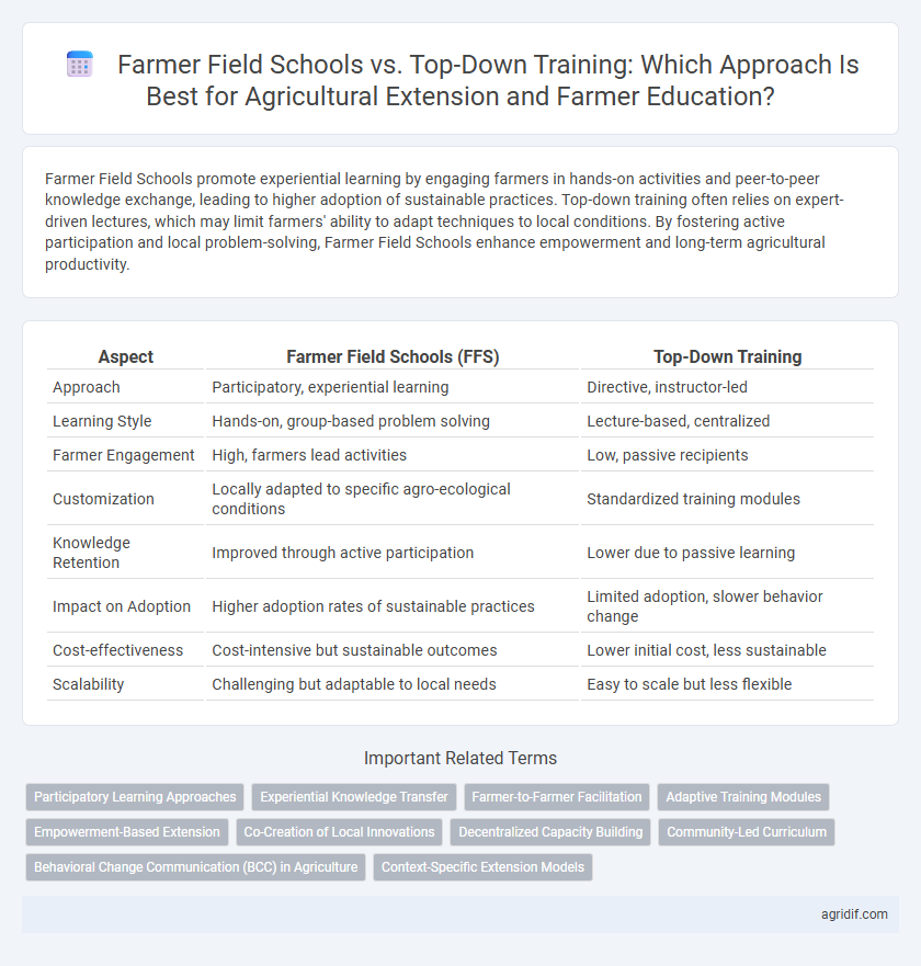 Farmer Field Schools vs. Top-Down Training: Which Approach Is Best for Agricultural Extension and Farmer Education?