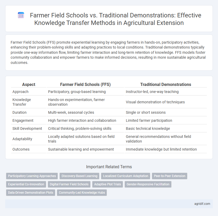 Farmer Field Schools vs. Traditional Demonstrations: Effective Knowledge Transfer Methods in Agricultural Extension