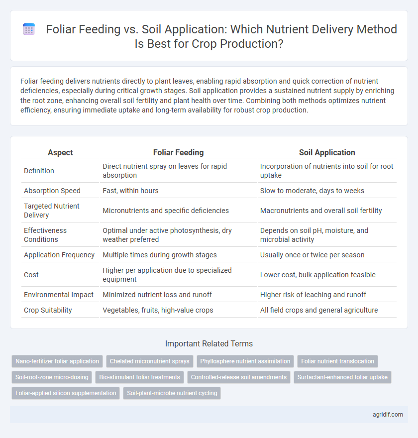 Foliar Feeding vs. Soil Application: Which Nutrient Delivery Method Is Best for Crop Production?