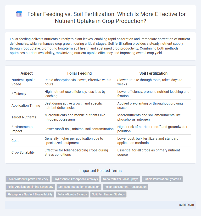 Foliar Feeding vs. Soil Fertilization: Which Is More Effective for Nutrient Uptake in Crop Production?