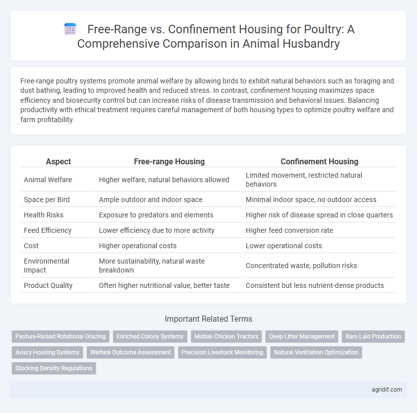 Free-Range vs. Confinement Housing for Poultry: A Comprehensive Comparison in Animal Husbandry