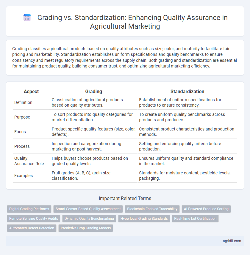 Grading vs. Standardization: Enhancing Quality Assurance in Agricultural Marketing