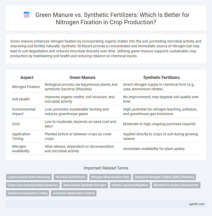 Green Manure vs. Synthetic Fertilizers: Which Is Better for Nitrogen Fixation in Crop Production?