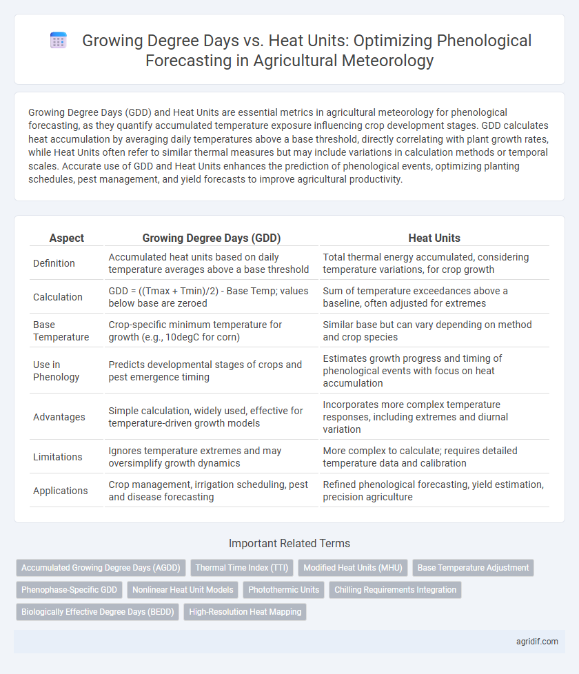 Growing Degree Days vs. Heat Units: Optimizing Phenological Forecasting in Agricultural Meteorology