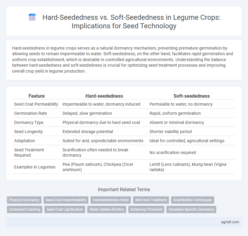 Hard-Seededness vs. Soft-Seededness in Legume Crops: Implications for Seed Technology