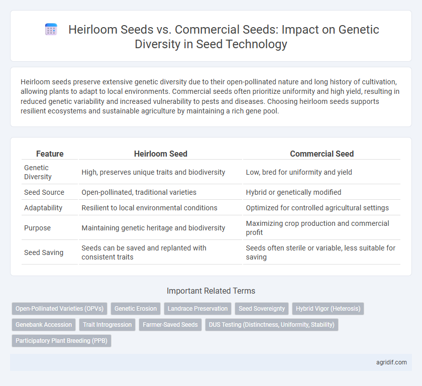 Heirloom Seeds vs. Commercial Seeds: Impact on Genetic Diversity in Seed Technology