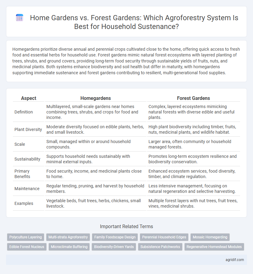 Home Gardens vs. Forest Gardens: Which Agroforestry System Is Best for Household Sustenance?