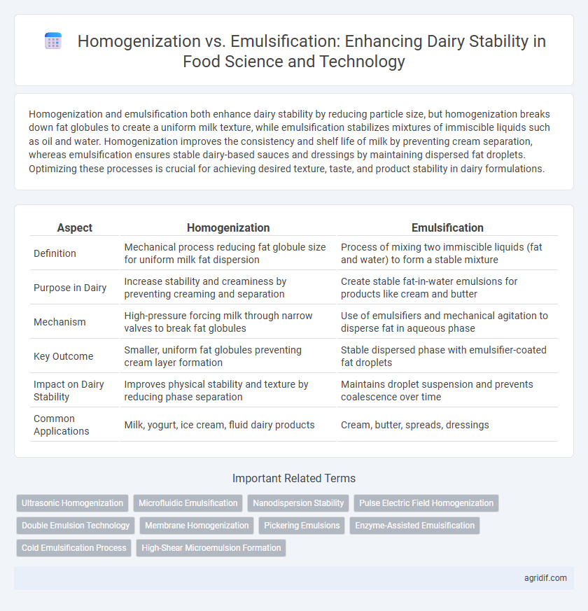 Homogenization vs. Emulsification: Enhancing Dairy Stability in Food Science and Technology