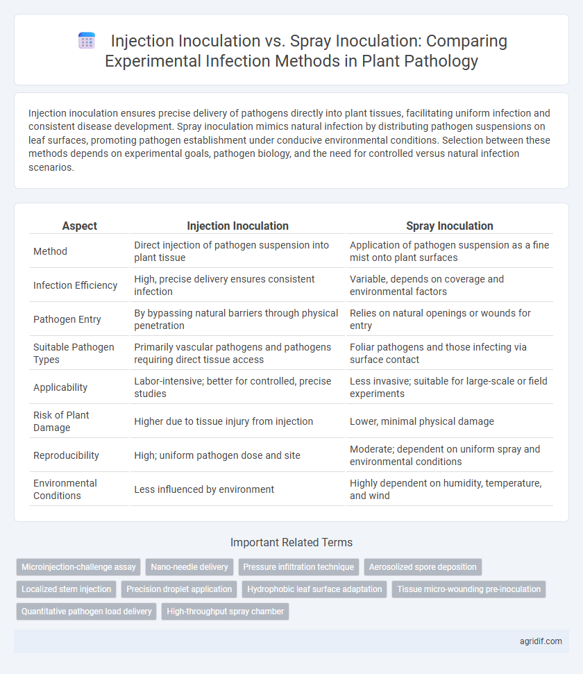 Injection Inoculation vs. Spray Inoculation: Comparing Experimental Infection Methods in Plant Pathology