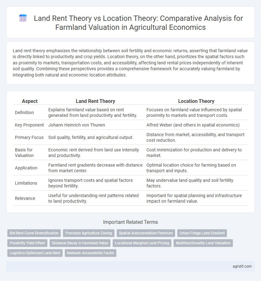 Land Rent Theory vs Location Theory: Comparative Analysis for Farmland Valuation in Agricultural Economics