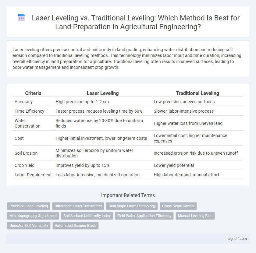 Laser Leveling vs. Traditional Leveling: Which Method Is Best for Land Preparation in Agricultural Engineering?