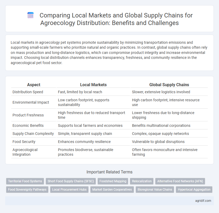 Comparing Local Markets and Global Supply Chains for Agroecology Distribution: Benefits and Challenges