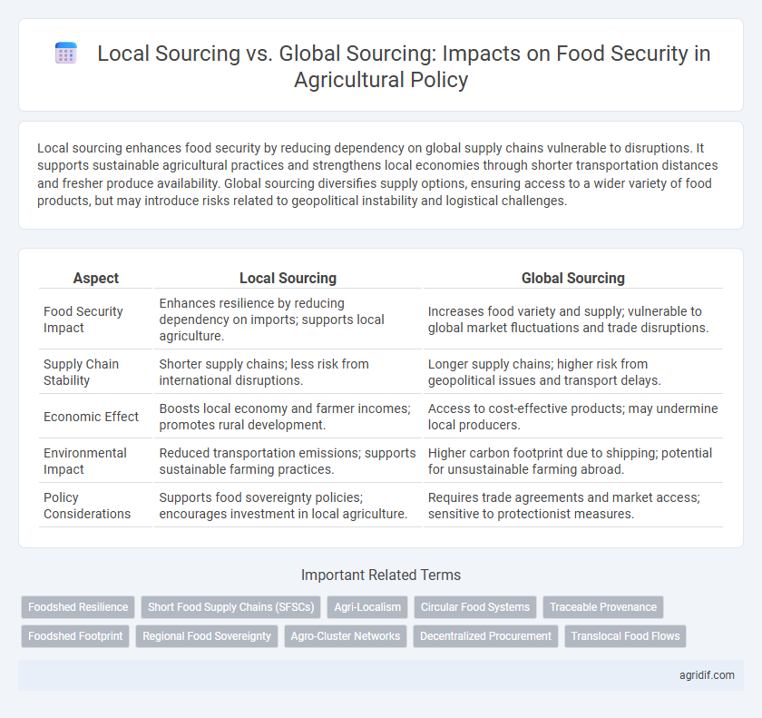 Local Sourcing vs. Global Sourcing: Impacts on Food Security in Agricultural Policy