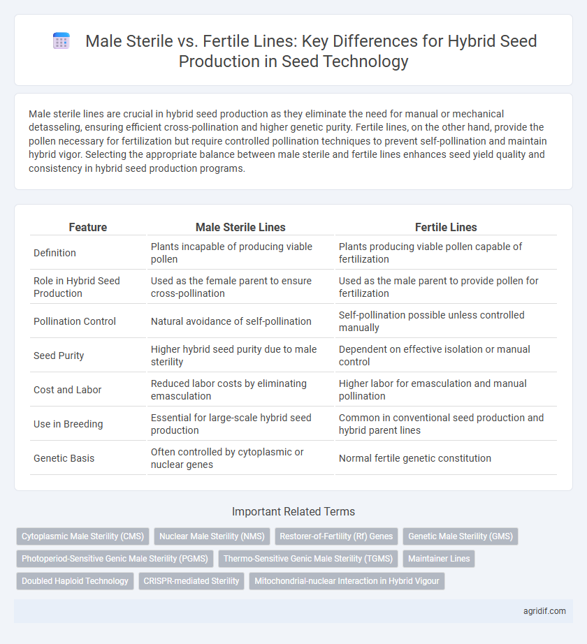 Male Sterile vs. Fertile Lines: Key Differences for Hybrid Seed Production in Seed Technology