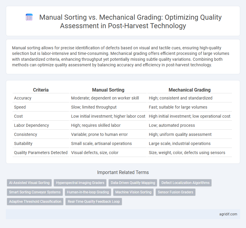 Manual Sorting vs. Mechanical Grading: Optimizing Quality Assessment in Post-Harvest Technology