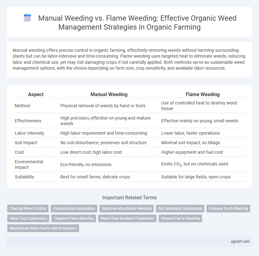 Manual Weeding vs. Flame Weeding: Effective Organic Weed Management Strategies in Organic Farming