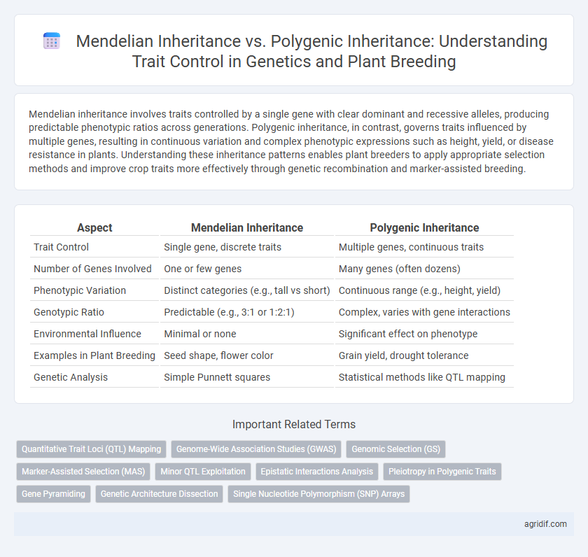 Mendelian Inheritance vs. Polygenic Inheritance: Understanding Trait Control in Genetics and Plant Breeding