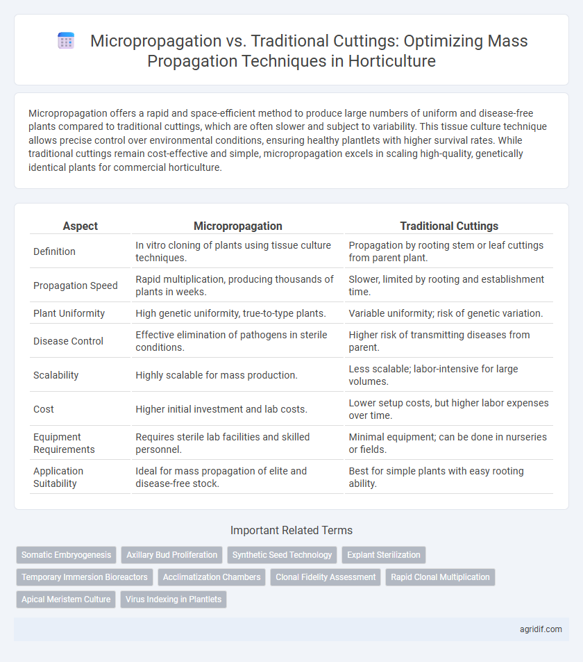 Micropropagation vs. Traditional Cuttings: Optimizing Mass Propagation Techniques in Horticulture