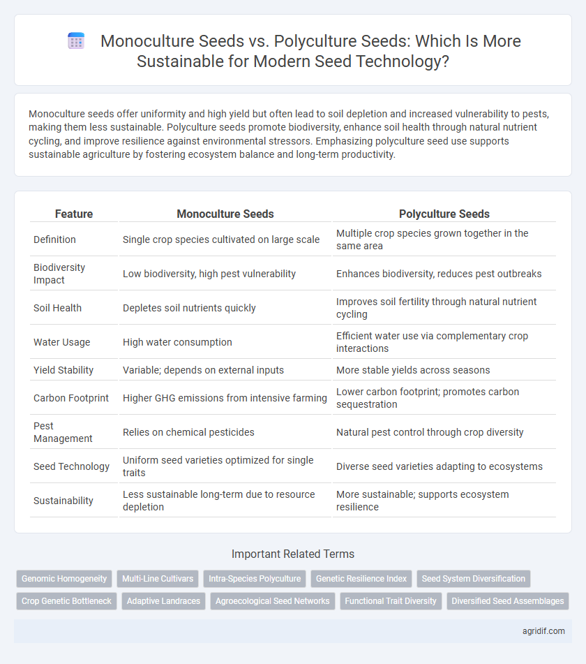 Monoculture Seeds vs. Polyculture Seeds: Which Is More Sustainable for Modern Seed Technology?