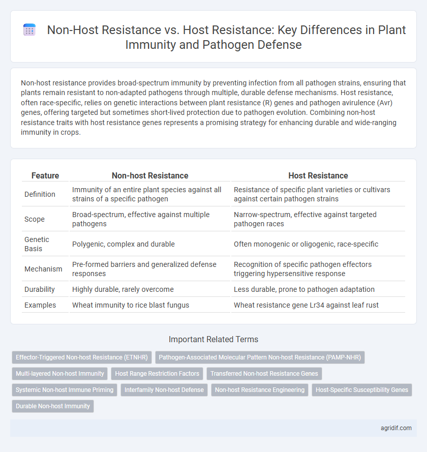 Non-Host Resistance vs. Host Resistance: Key Differences in Plant Immunity and Pathogen Defense