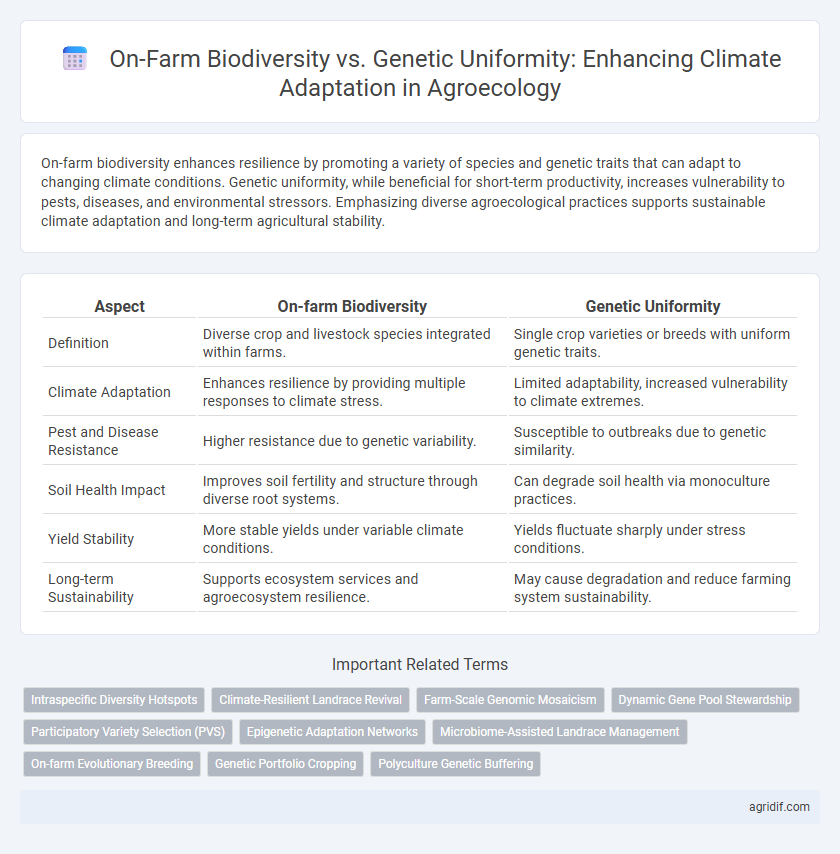 On-Farm Biodiversity vs. Genetic Uniformity: Enhancing Climate Adaptation in Agroecology