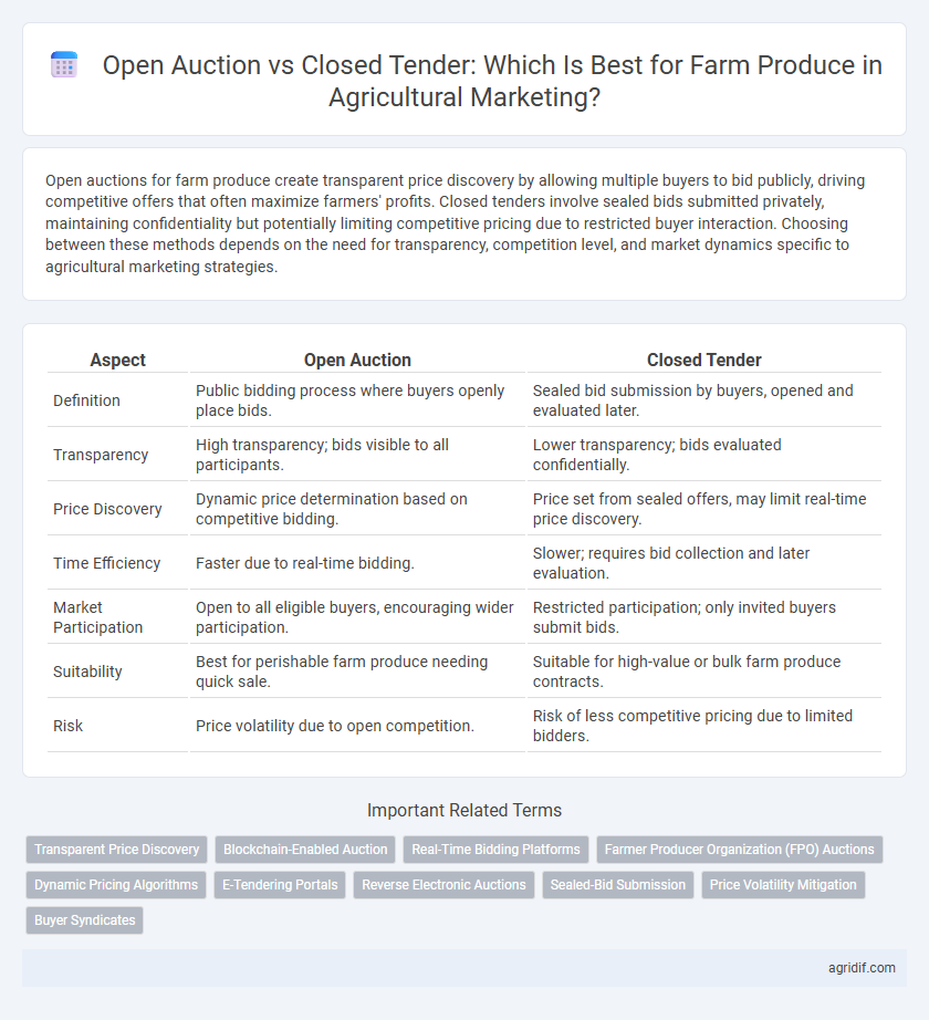 Open Auction vs Closed Tender: Which Is Best for Farm Produce in Agricultural Marketing?