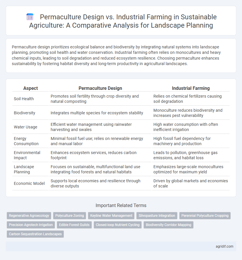 Permaculture Design vs. Industrial Farming in Sustainable Agriculture: A Comparative Analysis for Landscape Planning