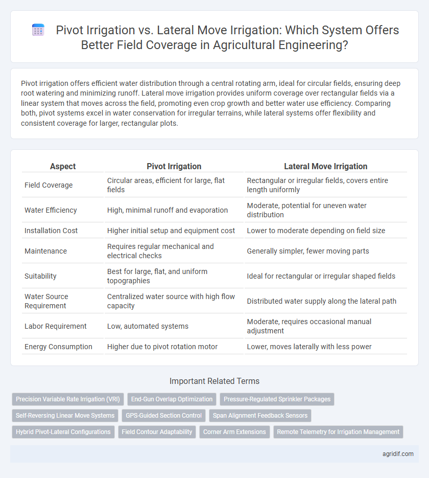 Pivot Irrigation vs. Lateral Move Irrigation: Which System Offers Better Field Coverage in Agricultural Engineering?