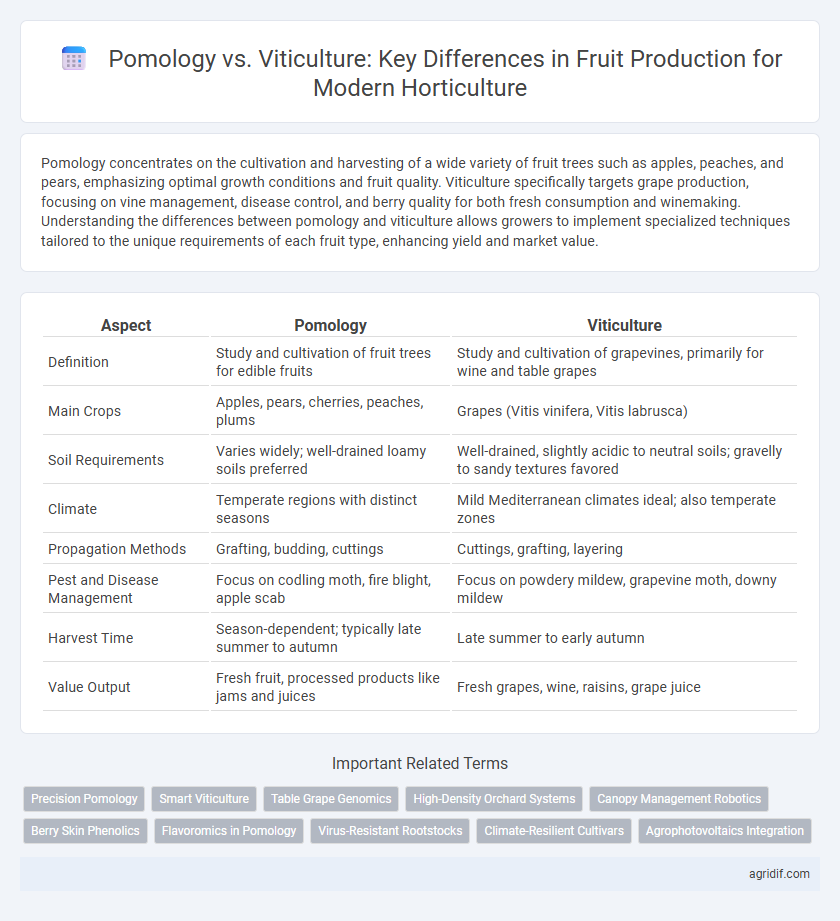 Pomology vs. Viticulture: Key Differences in Fruit Production for Modern Horticulture