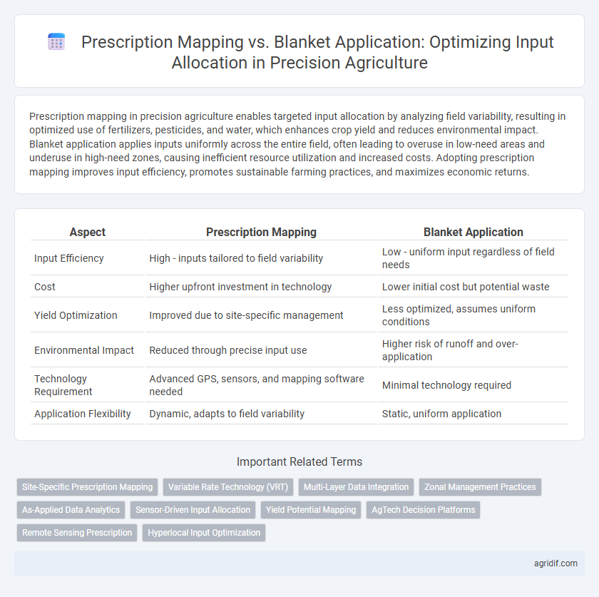 Prescription Mapping vs. Blanket Application: Optimizing Input Allocation in Precision Agriculture