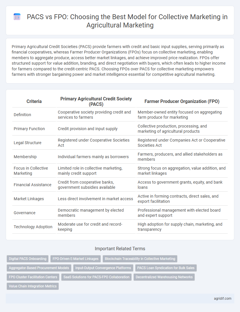 PACS vs FPO: Choosing the Best Model for Collective Marketing in Agricultural Marketing