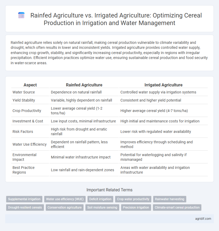 Rainfed Agriculture vs. Irrigated Agriculture: Optimizing Cereal Production in Irrigation and Water Management