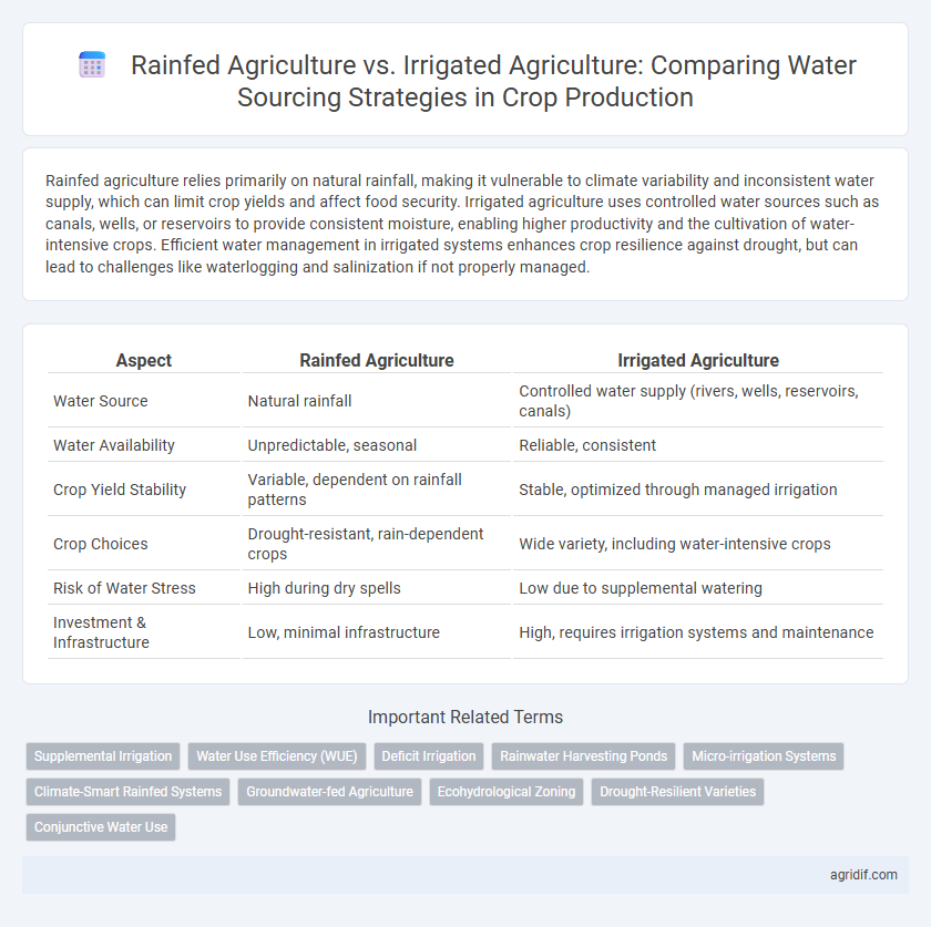 Rainfed Agriculture vs. Irrigated Agriculture: Comparing Water Sourcing Strategies in Crop Production