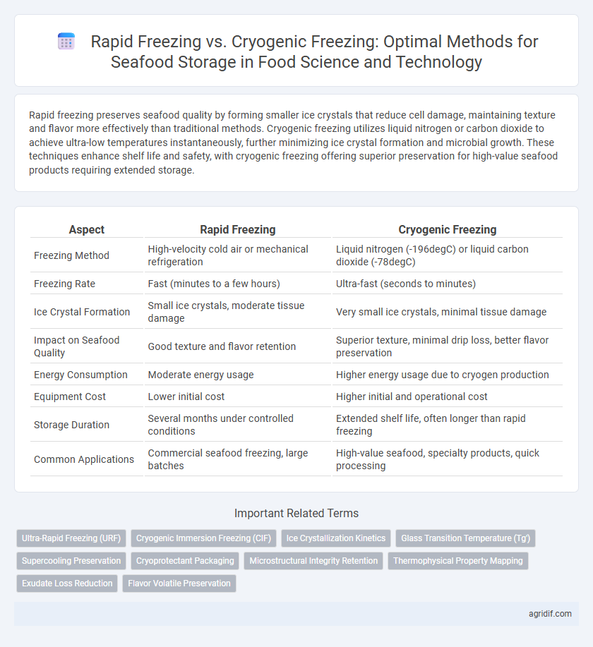 Rapid Freezing vs. Cryogenic Freezing: Optimal Methods for Seafood Storage in Food Science and Technology
