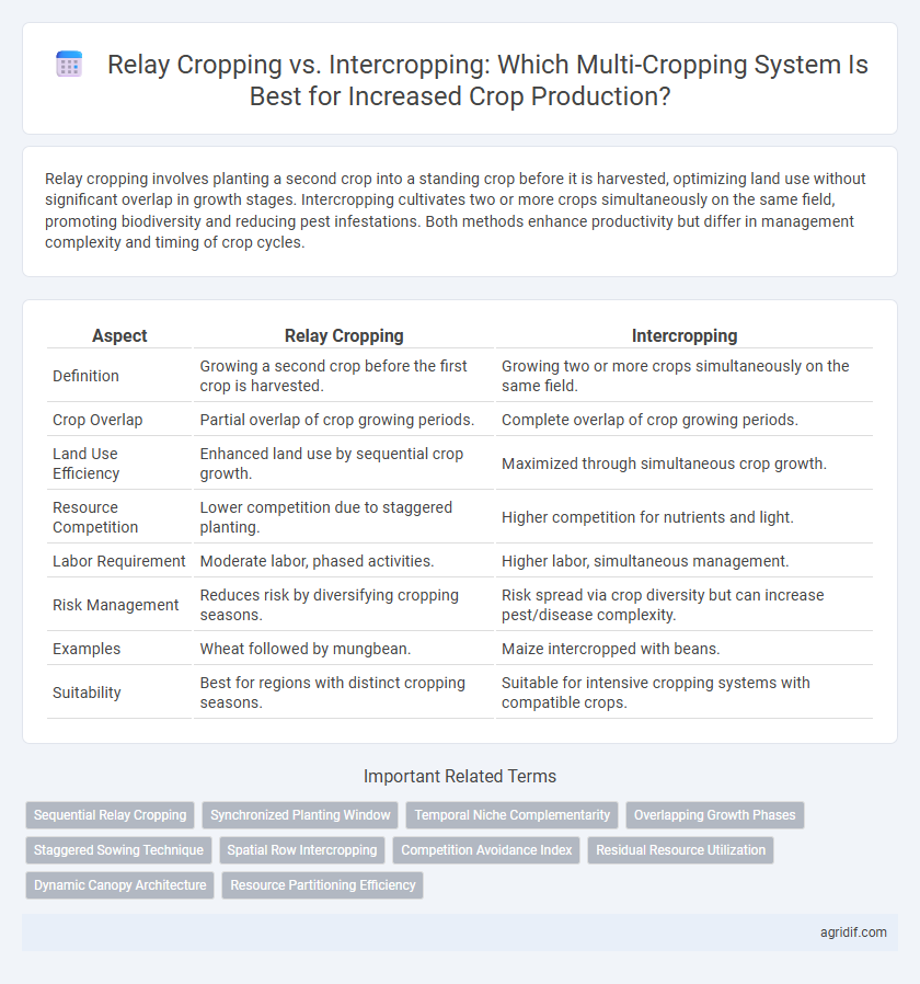 Relay Cropping vs. Intercropping: Which Multi-Cropping System Is Best for Increased Crop Production?