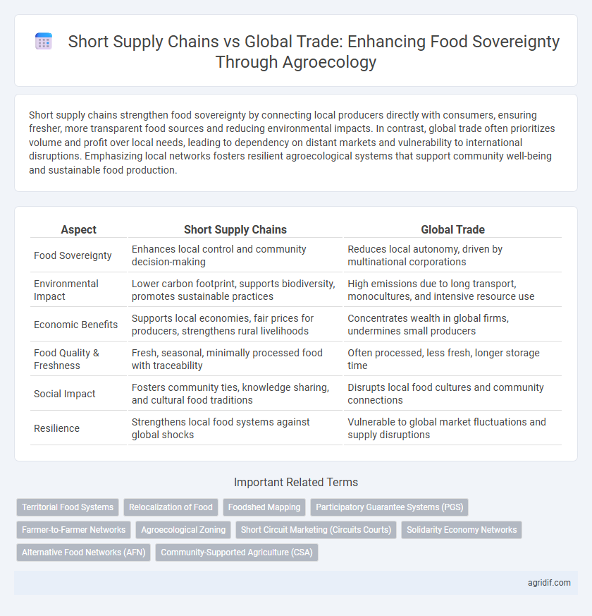 Short Supply Chains vs Global Trade: Enhancing Food Sovereignty Through Agroecology