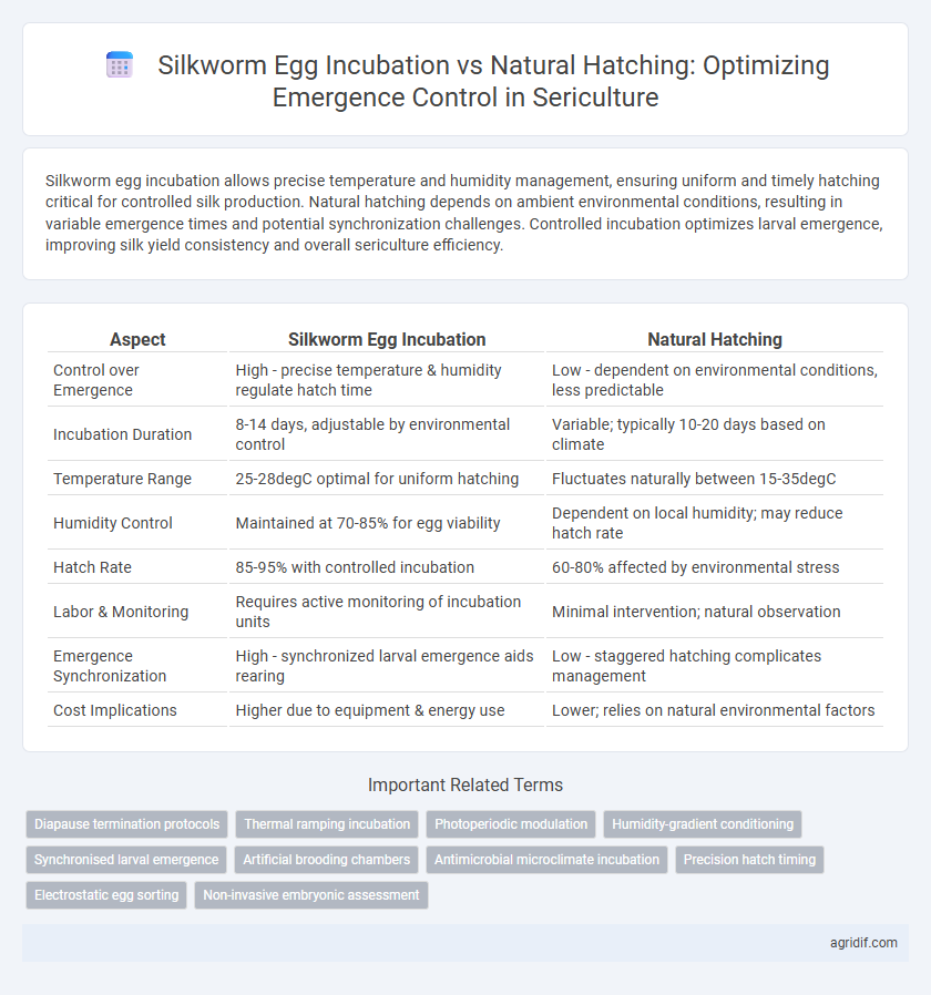 Silkworm Egg Incubation vs Natural Hatching: Optimizing Emergence Control in Sericulture