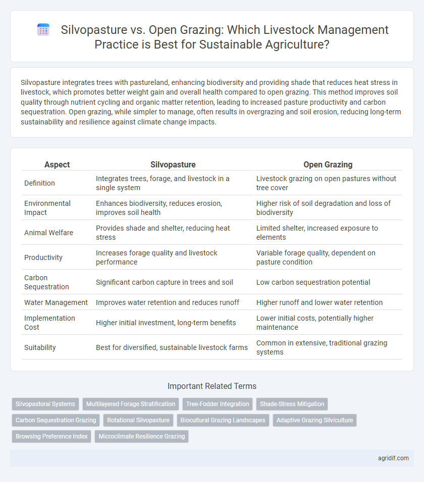Silvopasture vs. Open Grazing: Which Livestock Management Practice is Best for Sustainable Agriculture?