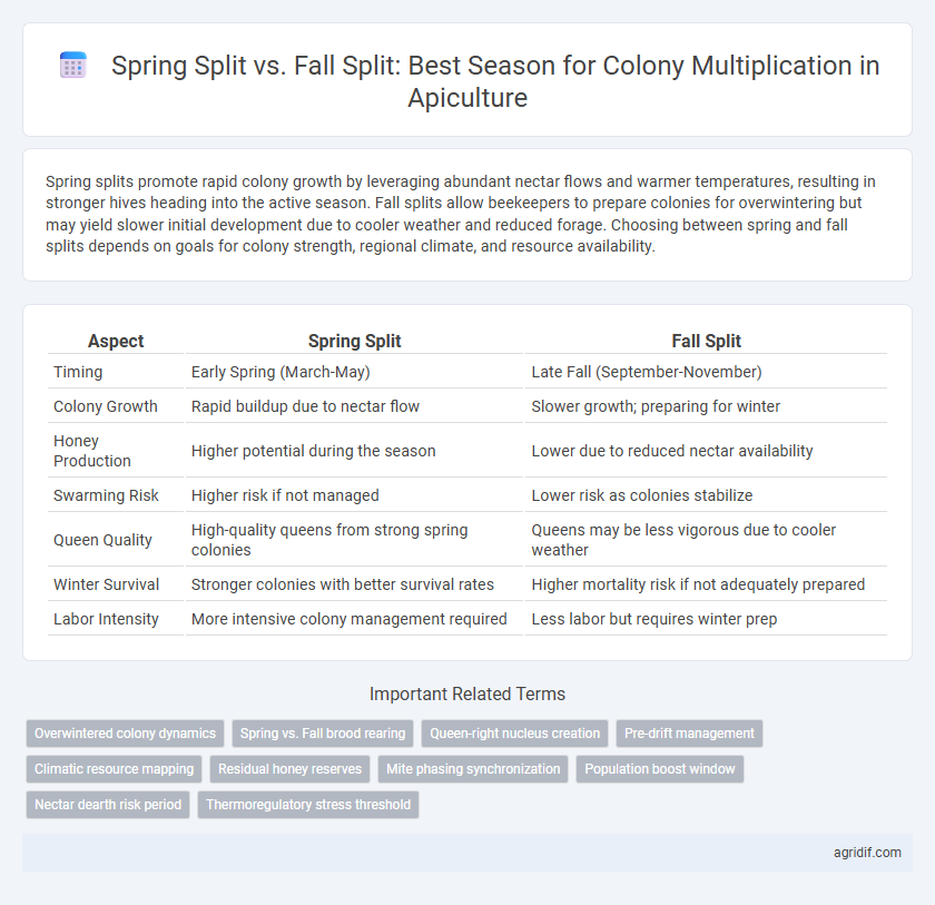 Spring Split vs. Fall Split: Best Season for Colony Multiplication in Apiculture