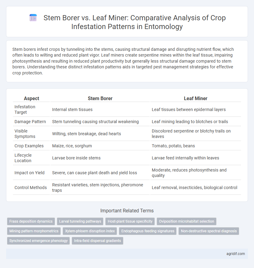 Stem Borer vs. Leaf Miner: Comparative Analysis of Crop Infestation Patterns in Entomology
