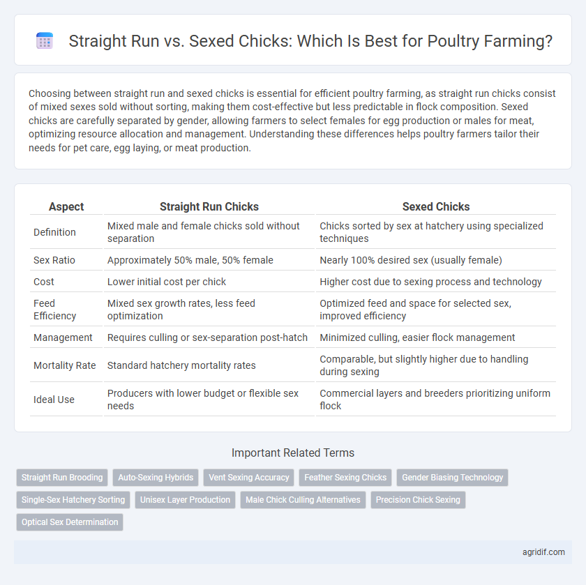 Straight Run vs. Sexed Chicks: Which Is Best for Poultry Farming?