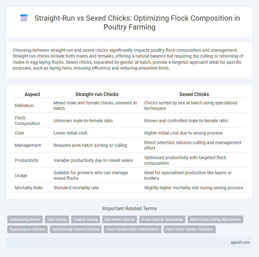 Straight-Run vs Sexed Chicks: Optimizing Flock Composition in Poultry Farming