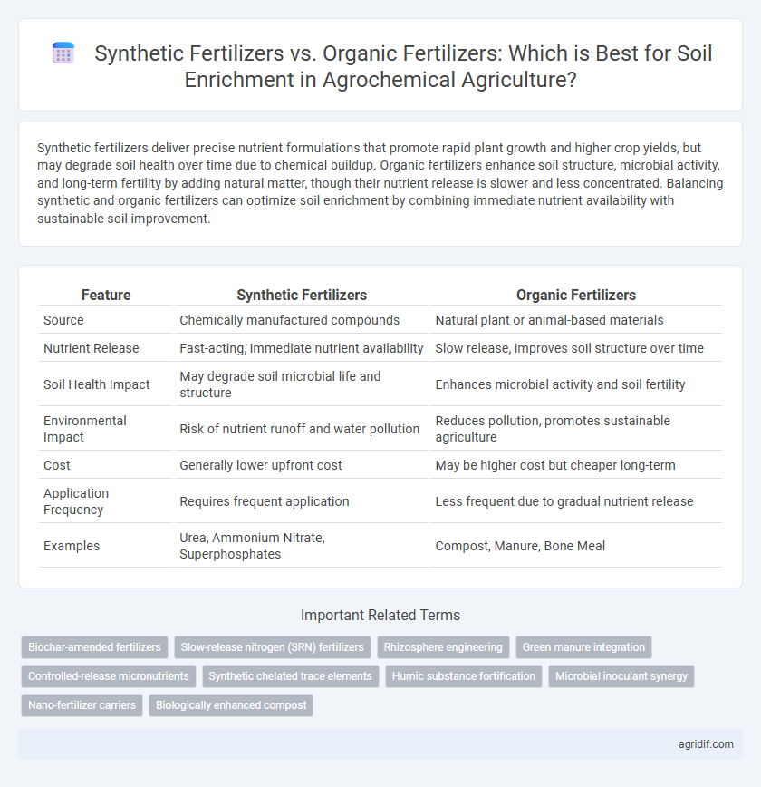 Synthetic Fertilizers vs. Organic Fertilizers: Which is Best for Soil Enrichment in Agrochemical Agriculture?