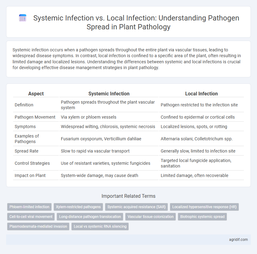 Systemic Infection vs. Local Infection: Understanding Pathogen Spread in Plant Pathology