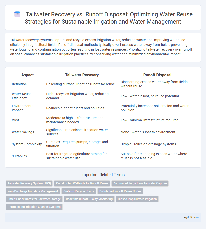 Tailwater Recovery vs. Runoff Disposal: Optimizing Water Reuse Strategies for Sustainable Irrigation and Water Management