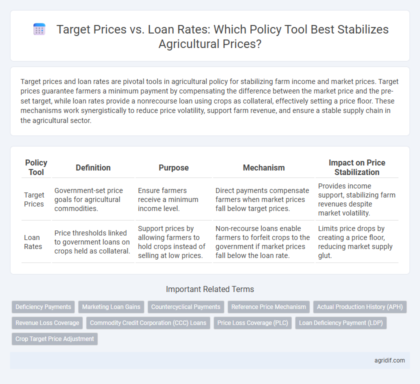 Target Prices vs. Loan Rates: Which Policy Tool Best Stabilizes Agricultural Prices?