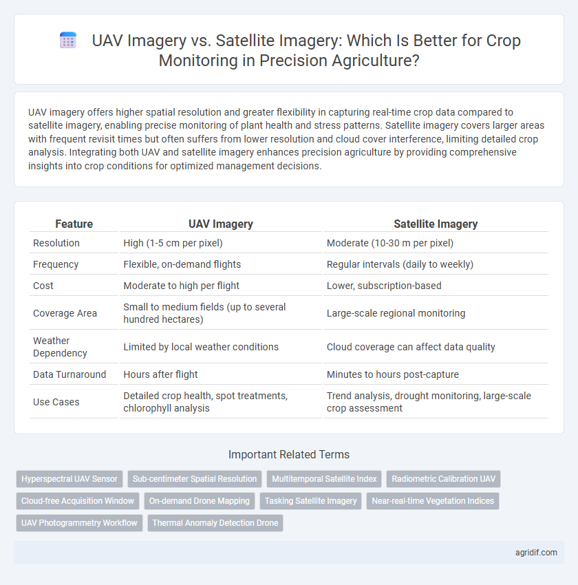 UAV Imagery vs. Satellite Imagery: Which Is Better for Crop Monitoring in Precision Agriculture?