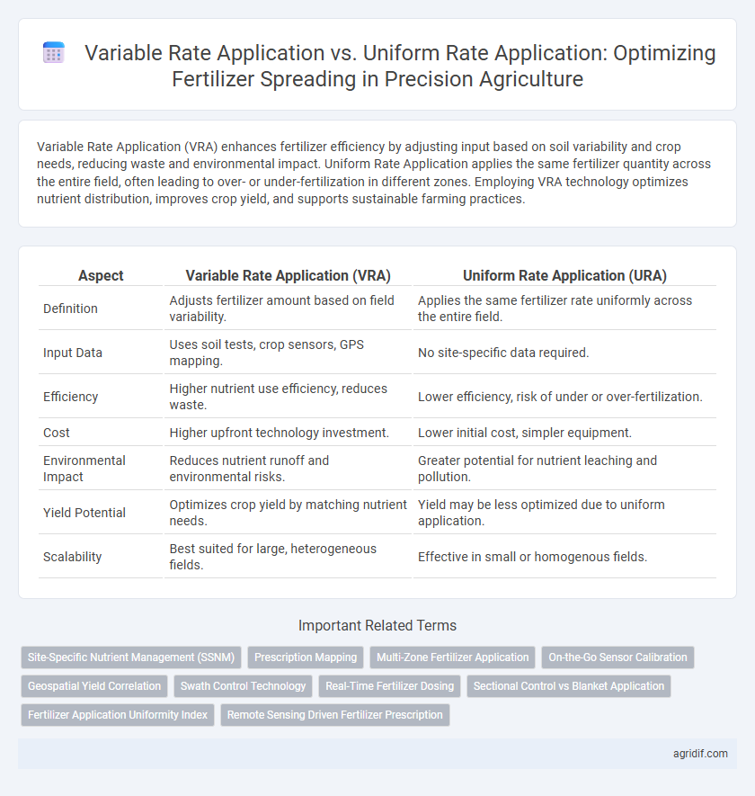 Variable Rate Application vs. Uniform Rate Application: Optimizing Fertilizer Spreading in Precision Agriculture