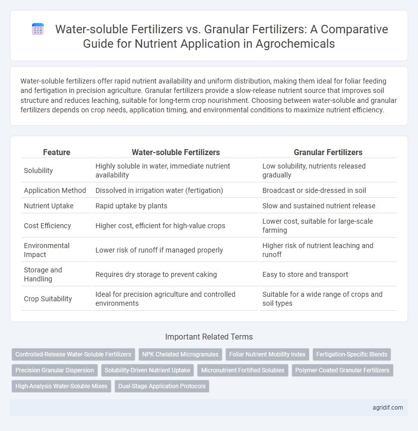 Water-soluble Fertilizers vs. Granular Fertilizers: A Comparative Guide for Nutrient Application in Agrochemicals